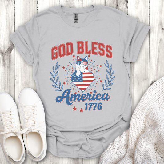 4th July Cat T-Shirt