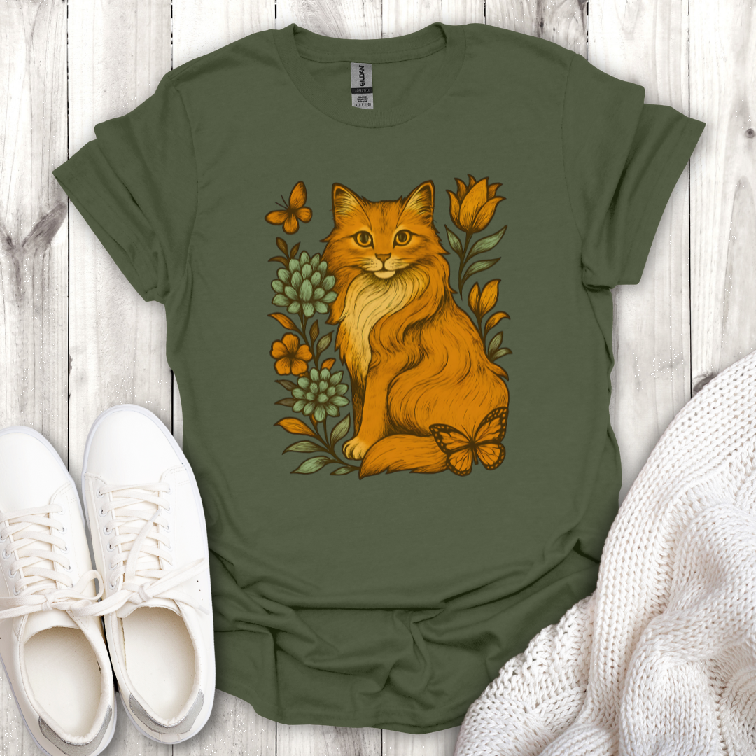 Floral Cat Lover Tee