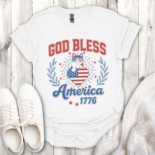 4th July Cat T-Shirt